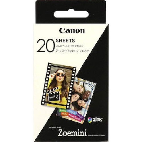 ΧΑΡΤΙ ΦΩΤΟΓΡΑΦΙΚΟ CANON ZP-203020S_EXPHB 20 SHEETS ΓΙΑ ΖΟΕΜΙΝΙ